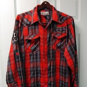 Swagnificient Raw Blue Mens Stylish Shirt. Size XL